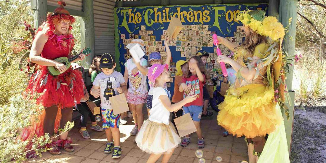 Childrens Forest playing with fairies