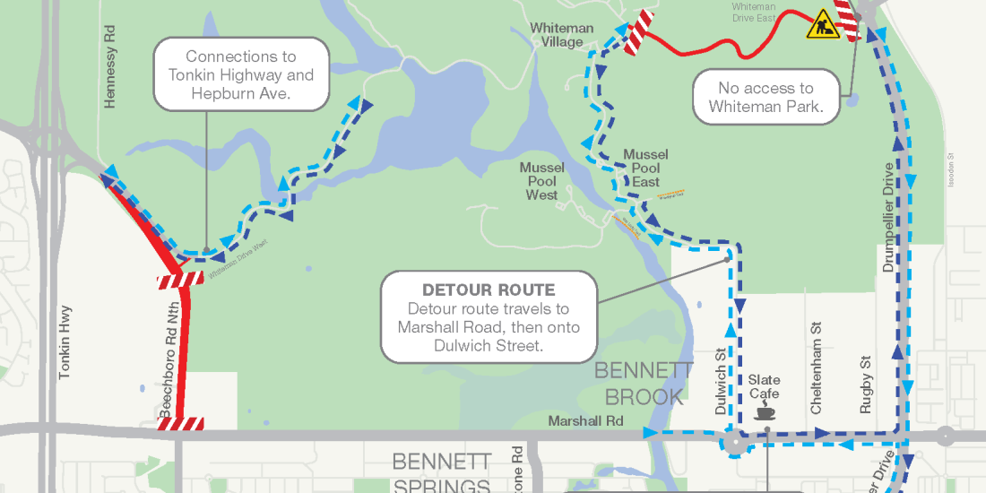 140352 Metronet Detour Maps for road closures Whiteman Park East v1b