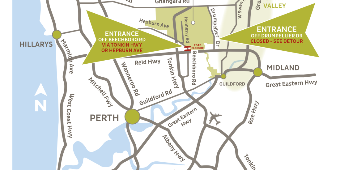 Map 1 Drumpellier Rd closed