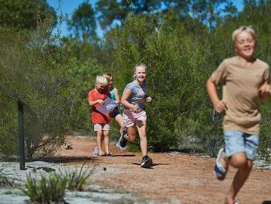 Childrens Forest kids running