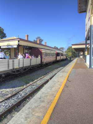 Train ride - train at Village Junction Station