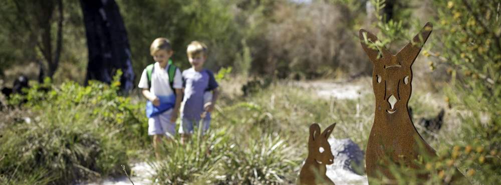 Children's Forest - Stage 10 - boys on kangaroo track