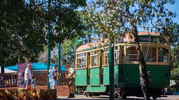 Whiteman Park Transport Heritage electric tram rides 325