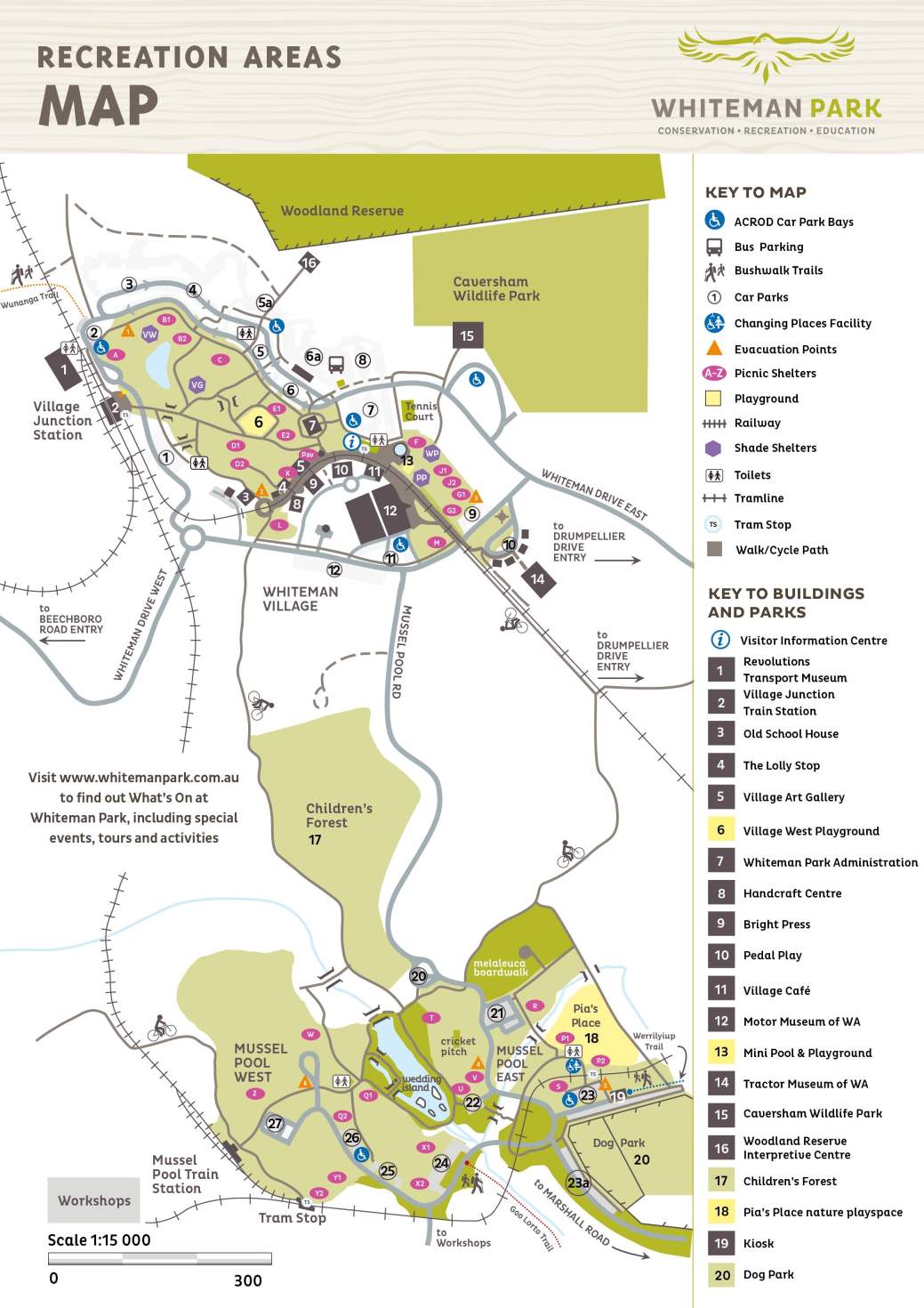 Whiteman Park Map