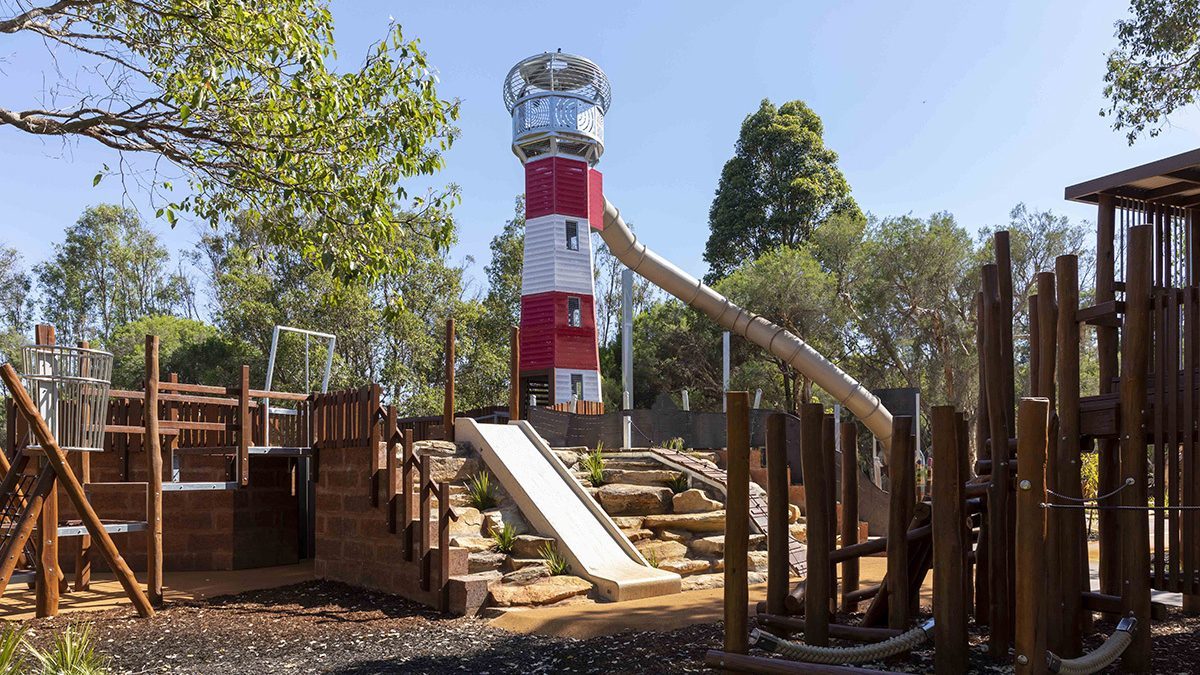 The lighthouse at the centre of Pia's Place