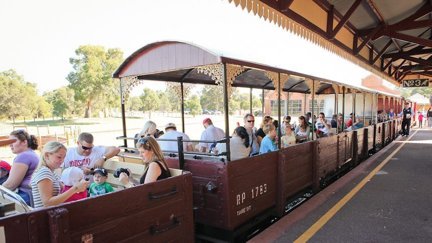 Vintage train ride at Whiteman Park