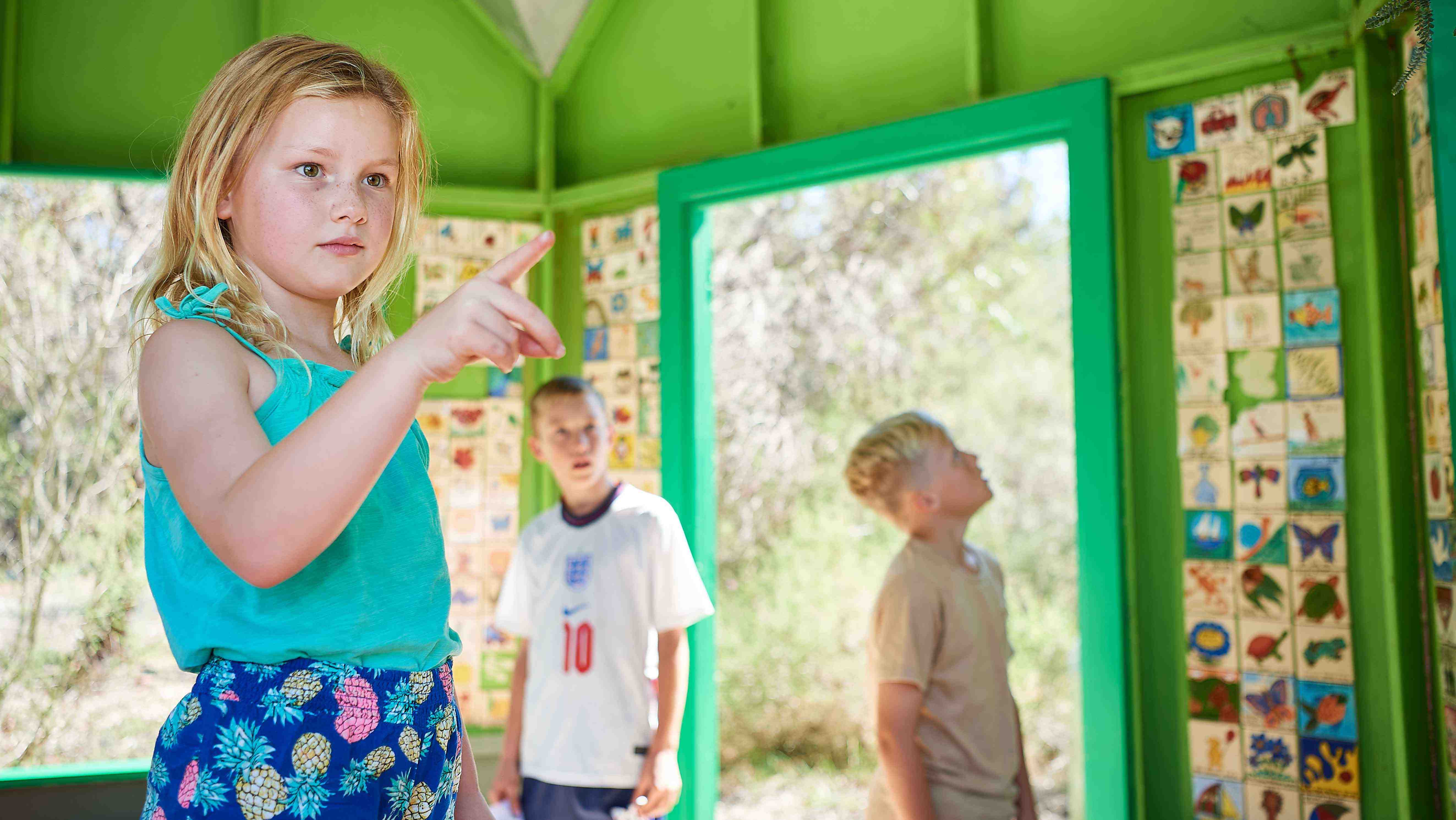 Searching through the tiles in the Children's Forest