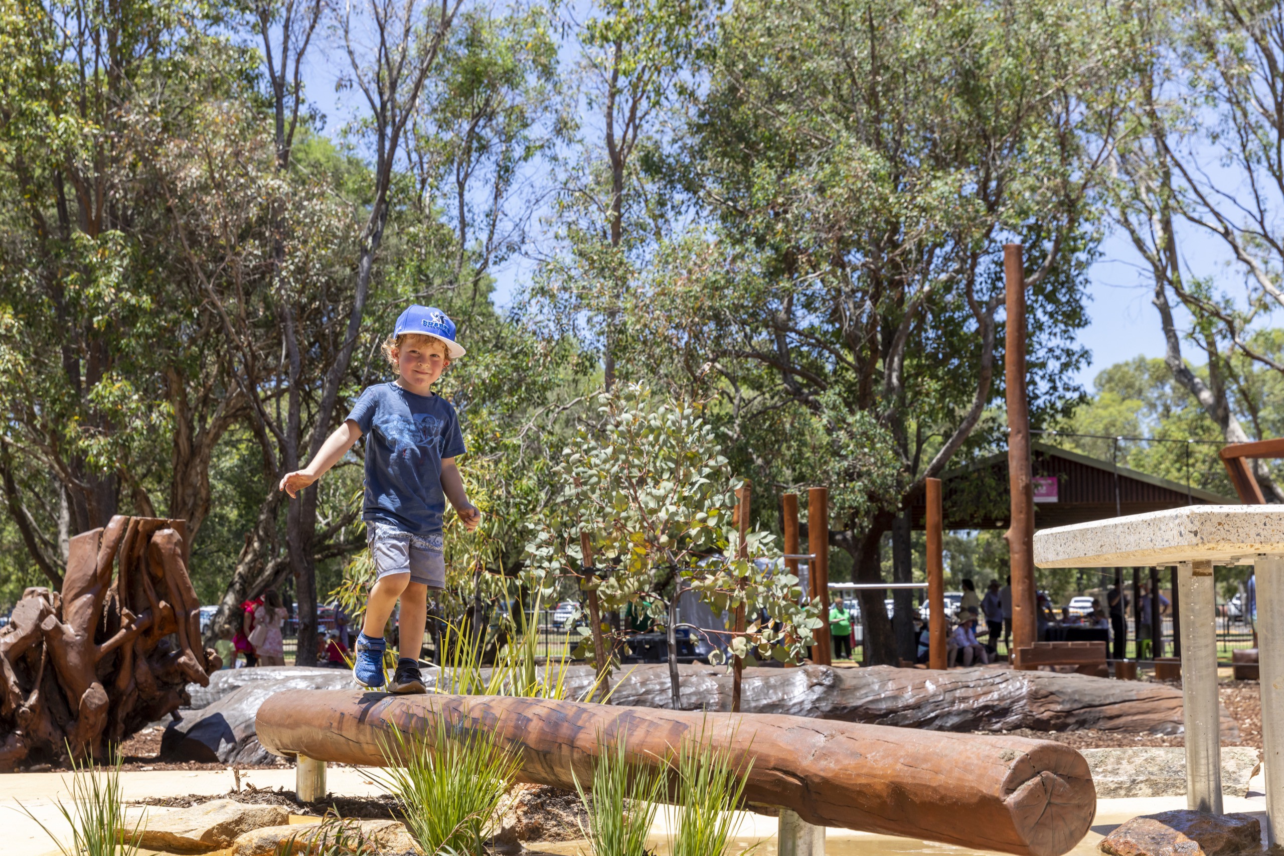Playgrounds - Pia's Place - boy on balance beam