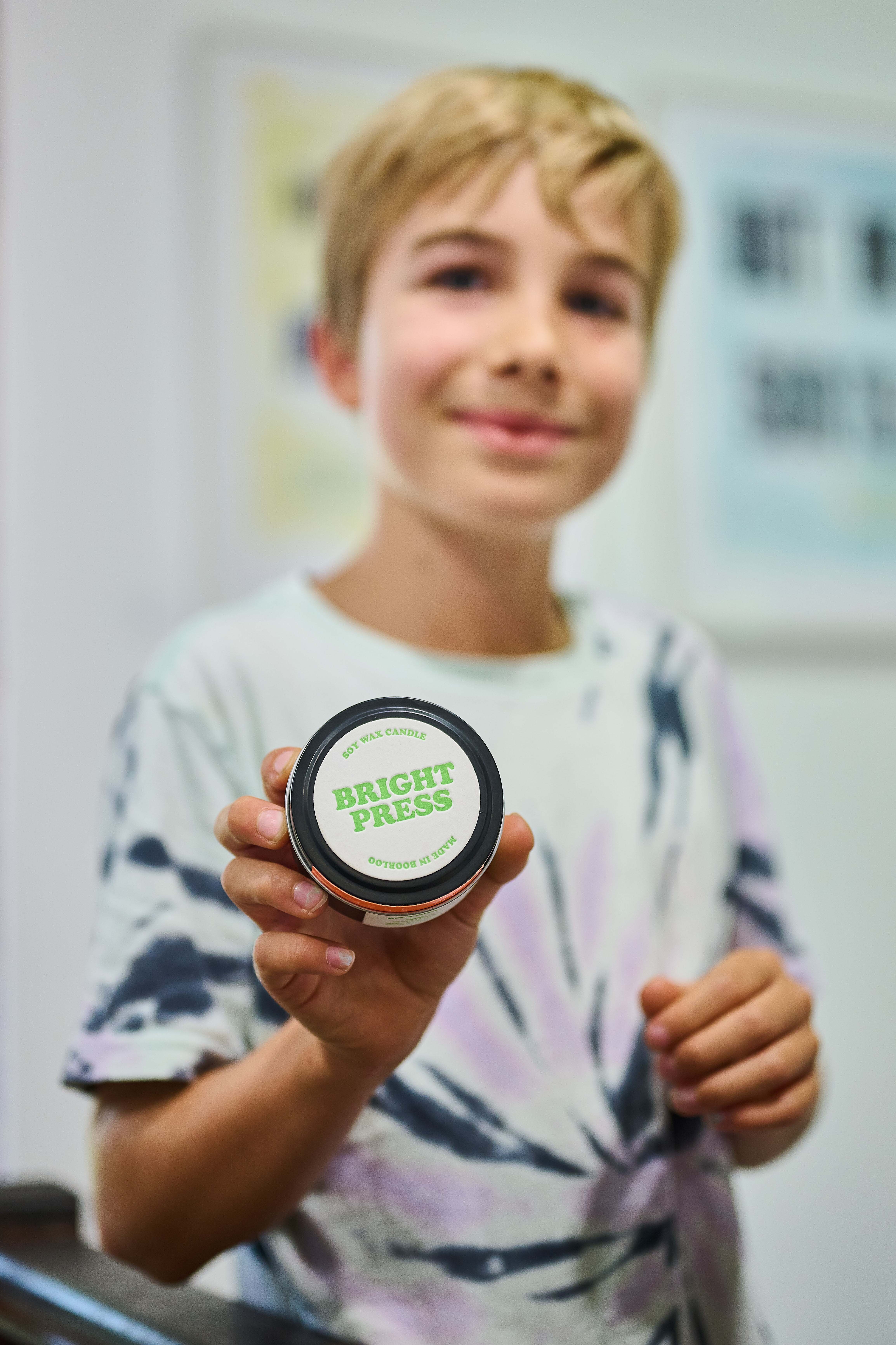 326 WP Bright Press candle boy